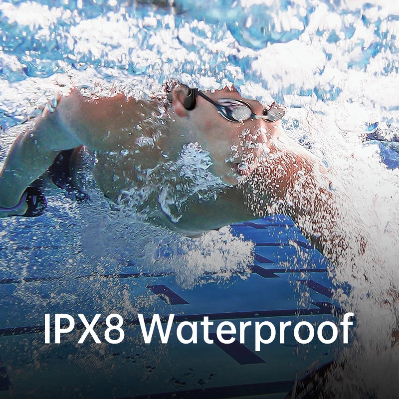 Bone Conduction Earphones Bluetooth Wireless IPX8 Waterproof MP3 Player Hifi Ear-hook Headphone With Mic Headset For Swimming Bone Conduction Earphones Bluetooth Wireless IPX8 Waterproof MP3 Player Hifi Ear-hook Headphone With Mic Headset For Swimming